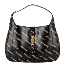 X Balenciaga Hacker Jackie 1961, Leather, Black, 636712, DB/S, 3*